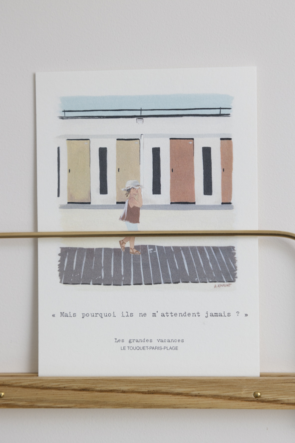 Illustration douce et poétique d’Alexia Khayat, parfaite pour une chambre d’enfant au Touquet